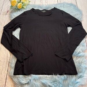 Majestic Filatures Superwashed Black Long Sleeve Top sz 4